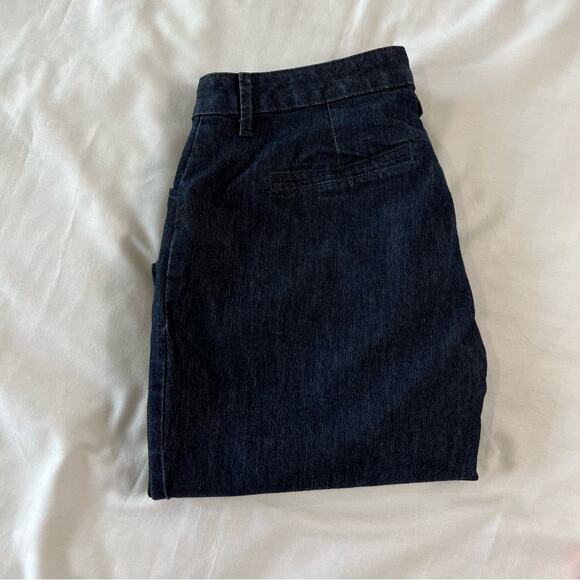 Lee Women's 12 Medium Relaxed Fit Straight Leg Mid Rise Dark Wash Jeans - Picture 9 of 9